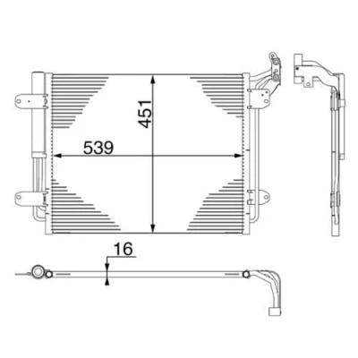 Afbeelding van Mahle Original Airco condensor AC 12 000S