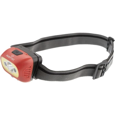 Afbeelding van Rubytec Hoofdlamp Bewegingssensor Oplaadbaar 3 lichtstanden 350 Lumen Motion Sensor Draaibaar Compact &amp; Lichtgewicht Rood