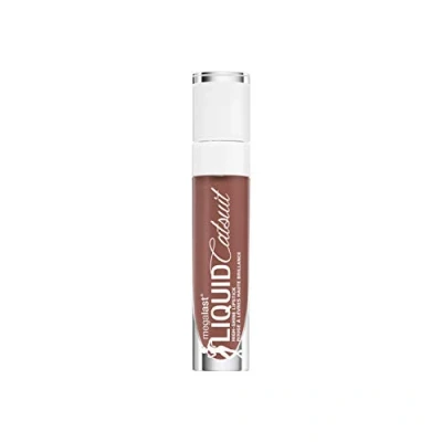 Afbeelding van Wet n Wild, MegaLast Liquid Catsuit Hi Shine Lipstick, Vloeibare Lippenstift met Hydraterende Formule Vitamine E, Murumuru Seed Butter, Argan Olie en Macadamia Olie, Cedar Later