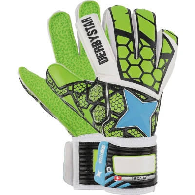 Afbeelding van Derbystar Keepershandschoenen Hexa AGI Groen/Wit/Blauw Maat 12