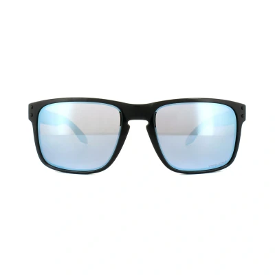 Afbeelding van Oakley Uomo OO9102 HOLBROOK 9102C1 Occhiali da sole O_Matter Nero Blu Squadrata Polarizzata Prizm