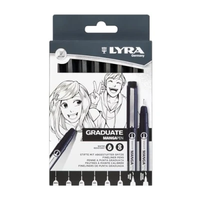 Afbeelding van LYRA MANGAPEN (fineliner pen) 8 stuks
