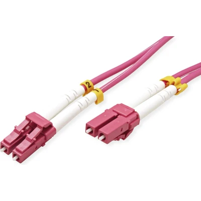 Afbeelding van VALUE F.O. kabel 50/125µm OM4, LC/LC, violet, 3 m