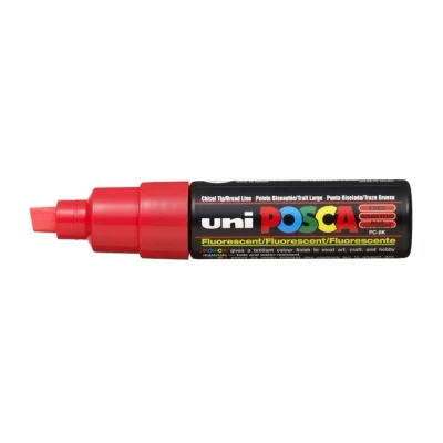 Afbeelding van uni ball Paint Marker op waterbasis Posca PC 8K fluo rood 12 stuks