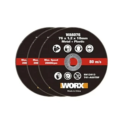 Afbeelding van WORX Slijpschijf WA6076 Ø 76 mm voor metaal en plastic, 3 stuks