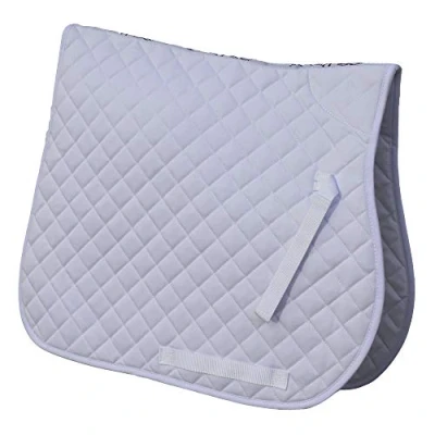 Afbeelding van Rhinegold Katoen Gewatteerde Zadeldoek Pony Wit