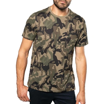 Afbeelding van camouflage t shirt met korte mouwen voor heren herenkleding kleding M