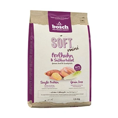 Afbeelding van bosch HPC SOFT Mini Parelhoen &amp; zoete aardappel Semi Moist hondenvoer voor volwassen honden van kleine rassen Single Protein Grain Free 1 x 2,5 kg