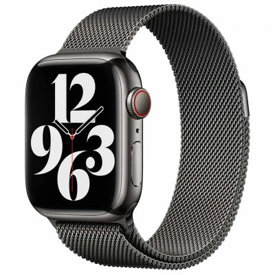 Afbeelding van Apple Watch Strap 45mm Graphite Milanese Loop (150 200mm)