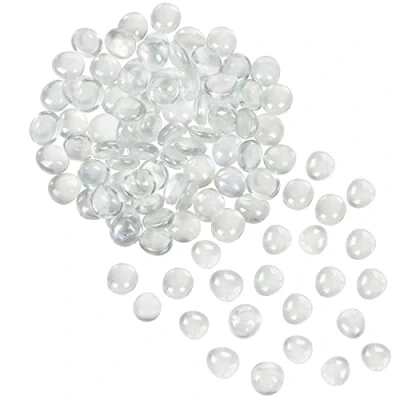 Afbeelding van Belle Vous Helder Glazen Kiezelsteentjes 2,25 kg Platte Kraal Edelsteentjes 18 mm Decoratieve Stenen voor Huwelijk/Feest Tafel Bedekking, Kopstuk Vazenvuller Steentjes en Aquarium Decoratie