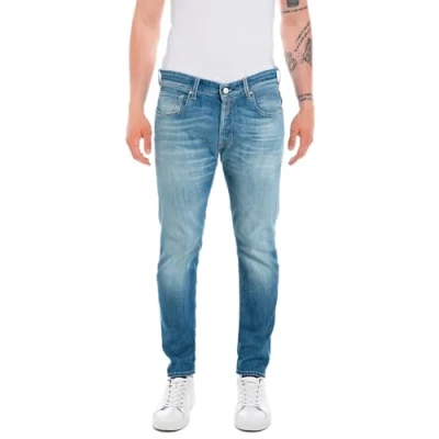 Afbeelding van Replay Willbi Pants Jeans Tapered Fit, Heren, Maat: 31x32, Medium blue