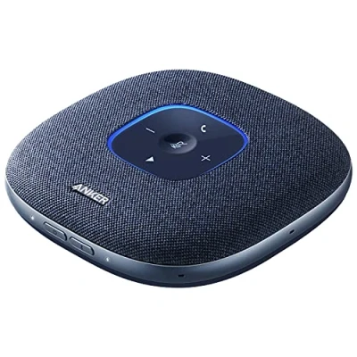 Afbeelding van Anker PowerConf S3 Bluetooth conferentieluidspreker, 6 microfoons, slimme geluidsopname, 24 uur batterij, Soundcore App, 5, USB C, voor kantoor en thuiskantoor (in blauw)