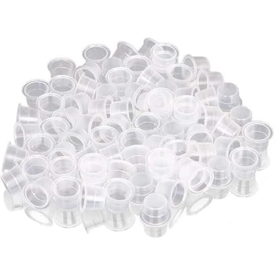 Afbeelding van Tattoo Ink Cap, 100 stuks, kunststof, microbladding pigment, accessoires, houder voor tatoeage (13 mm)