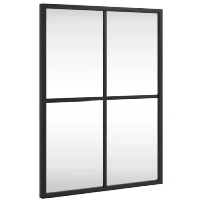 Afbeelding van Wandspiegel rechthoekig 30x40 cm ijzer zwart
