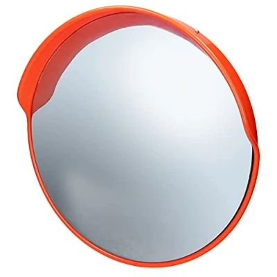 Afbeelding van Verkeersspiegel rood, Ø 43 cm, met draaibare houder, vervaardigd van kunststof en frame polypropyleen staal