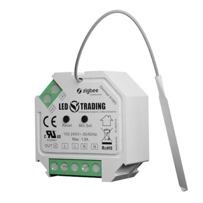 Afbeelding van LED TRADING ZigBee Controller 230V inbouw dimactor dimmer max. 200W 400W halogeen schakelaar aansluiting fase sectie controle voor dimbare lampen, transformatoren &amp; lampen (dimactor schakelaar)