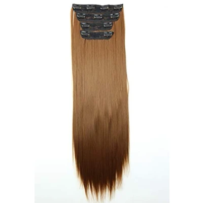 Afbeelding van CAISHA XXL 4 Delige Set Clip In Extensions Haarverlenging Haarstukje Volumineus Glad Lichtbruin CES304