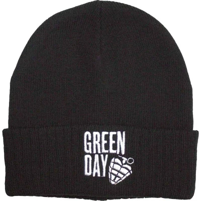 Afbeelding van Green Day Stacked Logo &amp; Grenade Beanie Muts Zwart