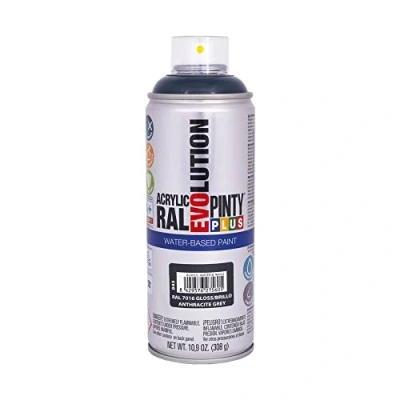 Afbeelding van Pintyplus Sprayverf Evolution Ral 7016 Waterbasis Antraciet 400 Ml