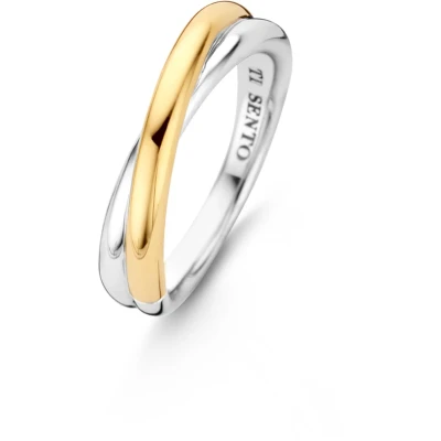 Afbeelding van Ti Sento Milano 1953SY Ring zilver en goudkleurig Maat 60