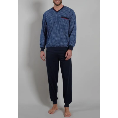 Afbeelding van Götzburg ALAN SET Pyjama, Heren, Maat: Small, Blau dunkel uni