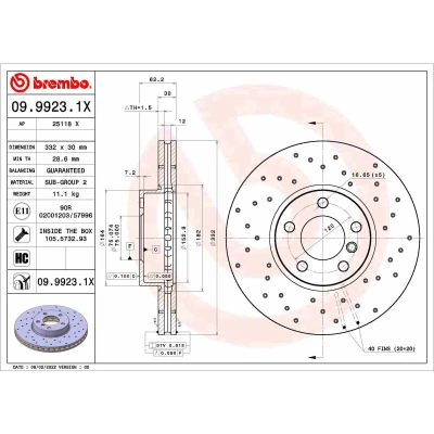 Afbeelding van Brembo Remschijven 09.9923.1X
