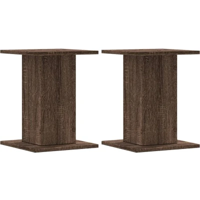 Afbeelding van vidaXL Speakerstandaards 2 st 30x30x40 cm bewerkt hout bruin eiken