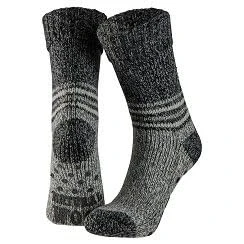 Afbeelding van Apollo Huissokken Heren Slofsokken Antislip Grijs Maat 43 46 45% wol