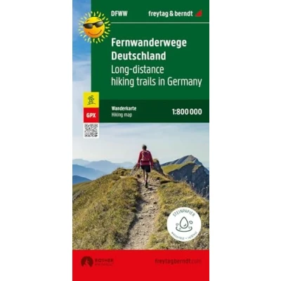 Afbeelding van Fernwanderwege Deutschland, Weitwanderkarte 1:800.000, freytag &amp; berndt