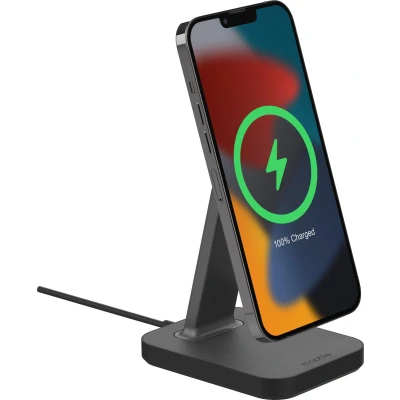 Afbeelding van mophie Snap+ Draadloze oplader Stand Bureauhouder 15W Compatible met MagSafe Zwart