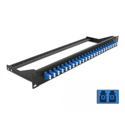 Afbeelding van Delock 19″ LWL Patchpanel 24 Port LC Duplex blau