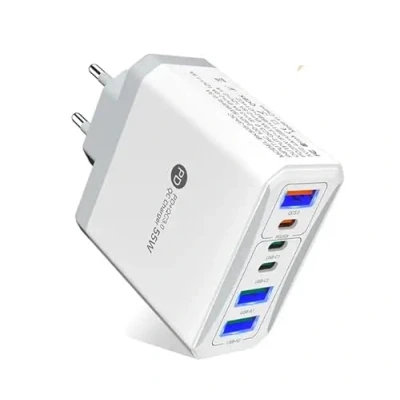 Afbeelding van USB oplader, snel opladen, USB, 6 poorten, 55 W, snellader, C QC 3.0, compatibel met alle mobiele telefoons inclusief Xiaomi, Huawei, Realme Oppo, Galaxy