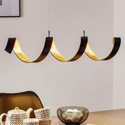 Afbeelding van ECO Light LED HELIX S4 NER hanglamp 20 W Goud, Zwart