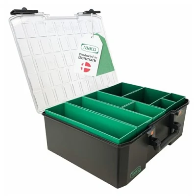 Afbeelding van raaco CarryLite 150 5x10 8 Premium Assortimentsdoos met Inzetstukken, Diepe Opbergbox en Organizer Bakjes voor Gereedschap, Draagkracht 20 kg, 33 x 41,3 14,7 cm, Duurzaam Betrouwbaar