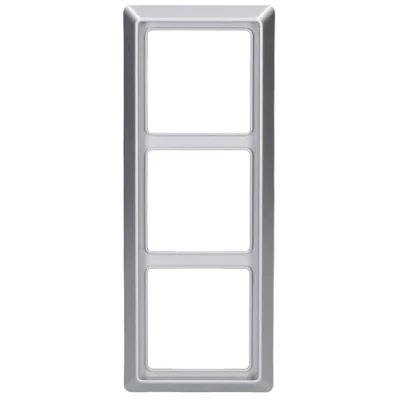 Afbeelding van Abb busch jaeger allweather44 3 voudig afdekraam glanzend horizontaal verticaal 233x91x14mm ip44 aluminium ral9006 2cka001730a0280