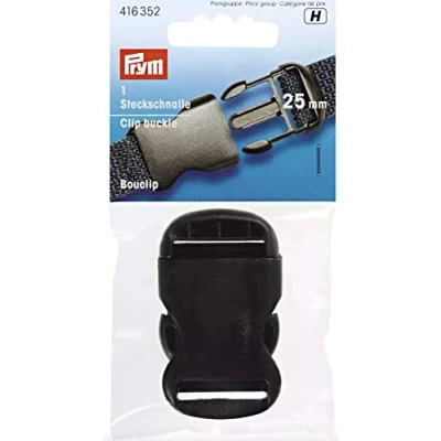 Afbeelding van Klikgesp kunststof zwart 25 mm Per stuk verpakt PRYM ART.NR. 416 352
