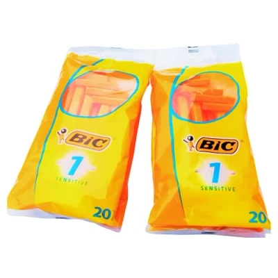 Afbeelding van Heren Scheermes (40 stuks), BiC 1 Gevoelig Scheermesjes met enkel mes, scheerbladen van TradeProvider®