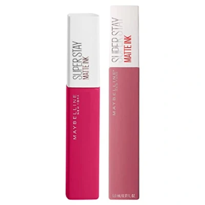 Afbeelding van Maybelline New York SuperStay Matte Ink lippen kleur dekkend effect intensieve langdurig met precisie applicator 2 lippenstiften 120 artist en 15 lovers