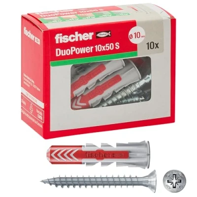 Afbeelding van Fischer Pluggen Duopower met schroef, grijs, 544018