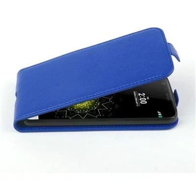 Afbeelding van Cadorabo Hoesje geschikt voor LG G5 in KONINGSBLAUW Beschermhoes flip design Case Cover van getextureerd imitatieleer