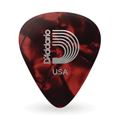 Afbeelding van D&quot;;Addario 1CRP7 10 red pearl celluloid plectra pack extra heavy