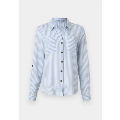 Afbeelding van ONLY Asmin Overhemdblouse, Dames, Maat: XS, Blue/white