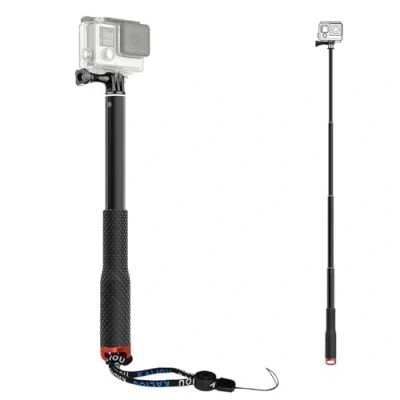 Afbeelding van Tekcam 37 inch Telescopische selfiestick waterdicht aluminium voor waterdichte camera&#039;s GoPro Hero 11/10/9/8/7/6/5, AKASO, WOLFANG, APEXCAM, GOOKAM, Surfola 4K Action Cam