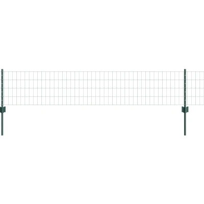 Afbeelding van vidaXL Euro Hek Set van 3 Groen Staal, PVC coating Middelgroot Stevig