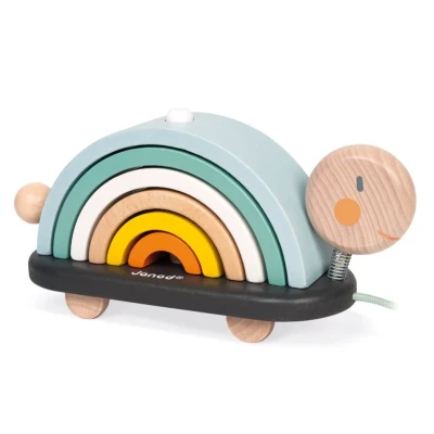 Afbeelding van Janod Houten speelgoed Schildpad regenboog Sweet Cocoon
