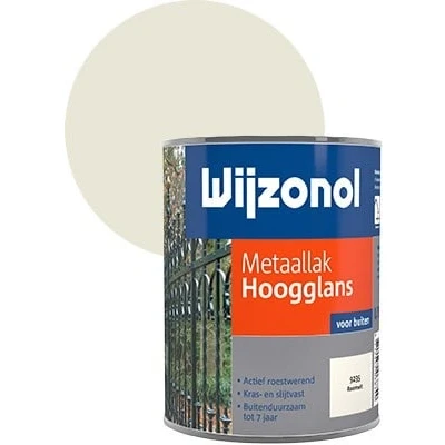 Afbeelding van Wijzonol Metaallak Hoogglans Roomwit 9235 750 ml