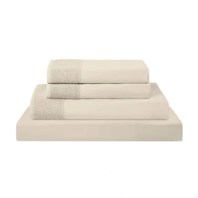 Afbeelding van Pacific Coast Textiles 4 delige haak KANT MICROFIBER BLAD SET LINNEN KING, Microvezel