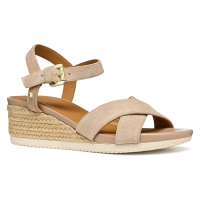 Afbeelding van Geox Espadrilles, Dames, Maat: 39.5, Peach Leer