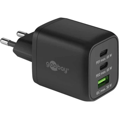 Afbeelding van Goobay USB C snellader Nano (65 W) en textielkabel