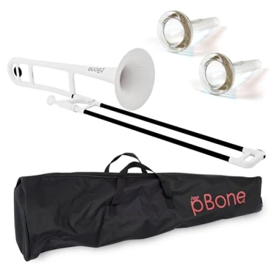 Afbeelding van Jiggs pBone Bb Tenor Trombone Wit met tas